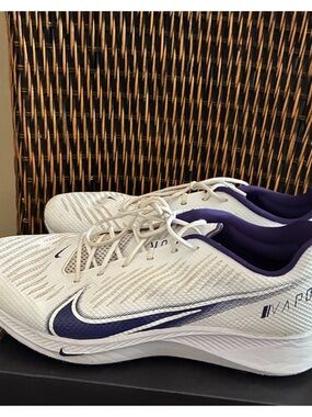 Nike White and Purple, Vapor Edge Pro Turf Performance. Sz 12.5